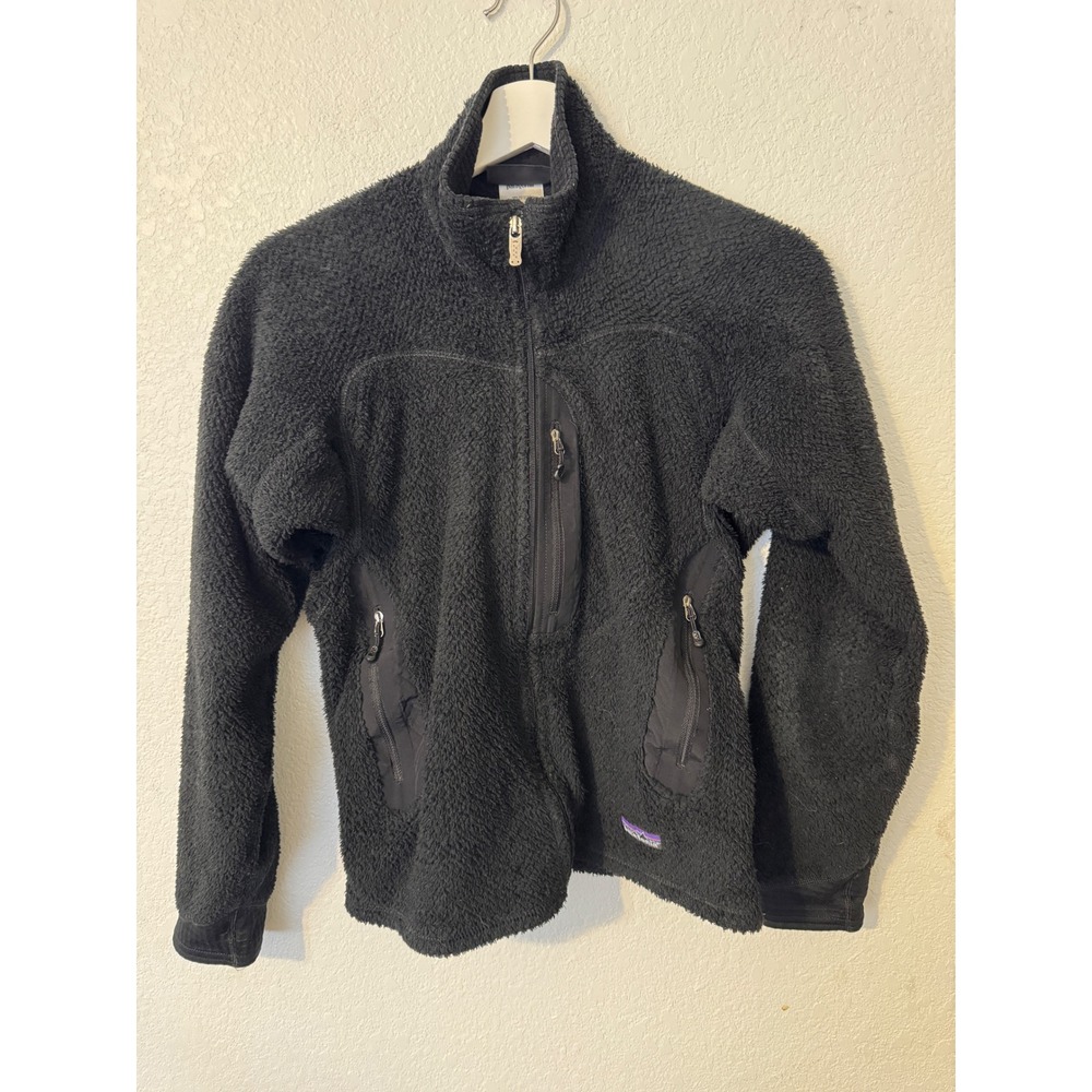 Patagonia Womens Fleece Full Zip Jacket Black Small‎ Outdoor Hiking Cozy
